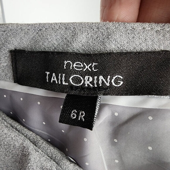 next Tailoring Light Grey Trouser Pants Size 6r - Picture 8 of 10